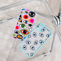 Lucky Eye niebieskie oko zła drukuj twardy futerał na telefon dla iPhone SE2020 12 13 mini 11 Pro Max XR X XS MAX 7 8 6s Plus odporna na wstrząsy okładka 4